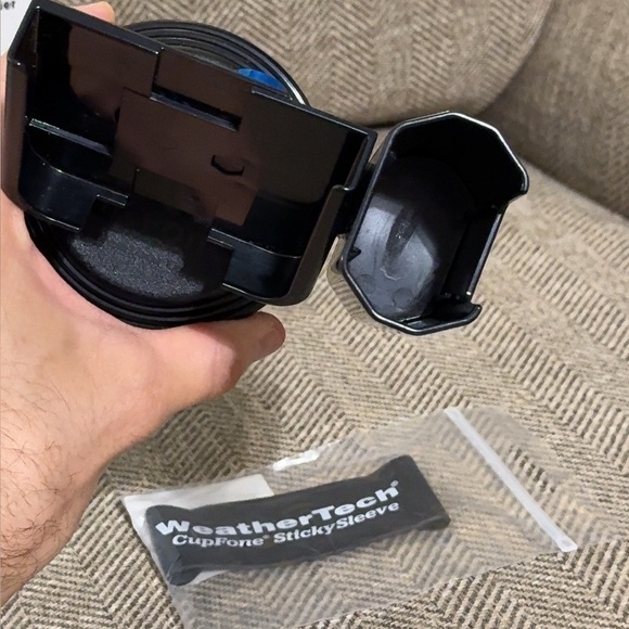 NEW 2PC! WeatherTech Black CupFone Holder / NWT WeatherTech Sticky Sleeve - Picture 3 of 7